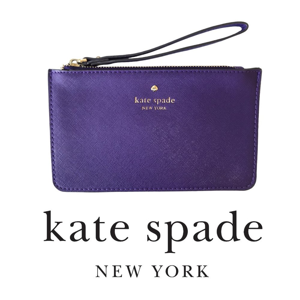 🥳 HOST's Pick 🥳KATE SPADE Purple Saffiano Leather Wristlet!